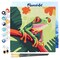 Figured'Art Mini Paint by Numbers Kit for Adults with Frame Tropical Red-Eyed Tree Frog Small format 8"x8" - Craft Art Painting DIY Canvas Already Stretched on a Wooden Frame